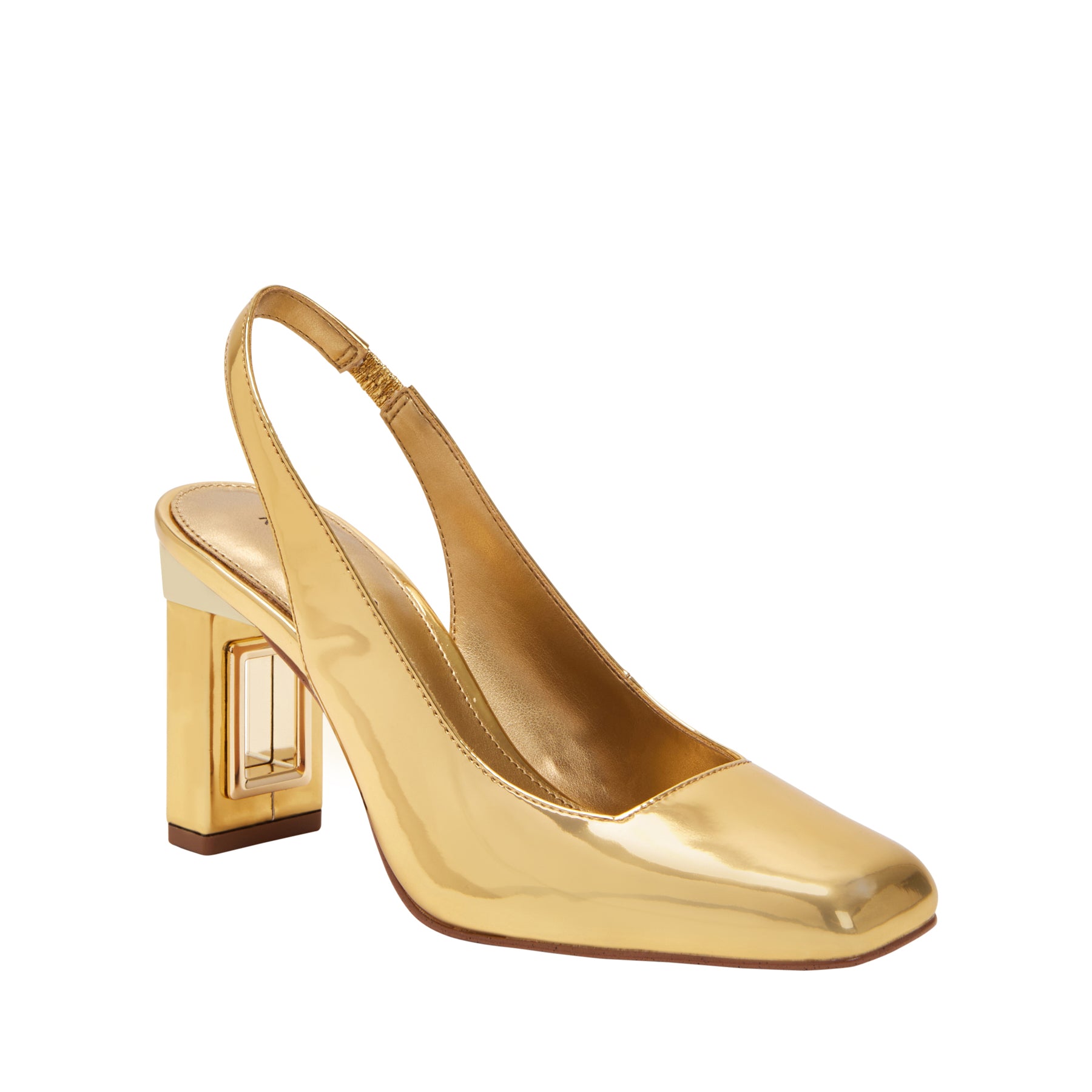 Gold sling back shoes best sale