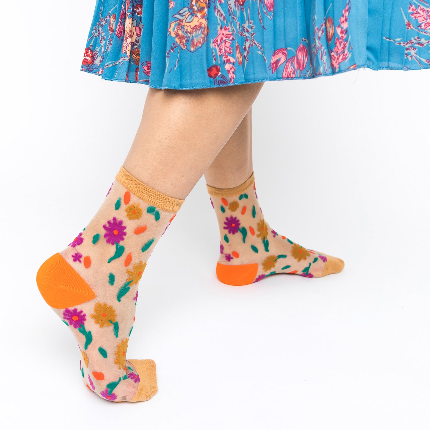 Ditsy Floral Sheer Sock