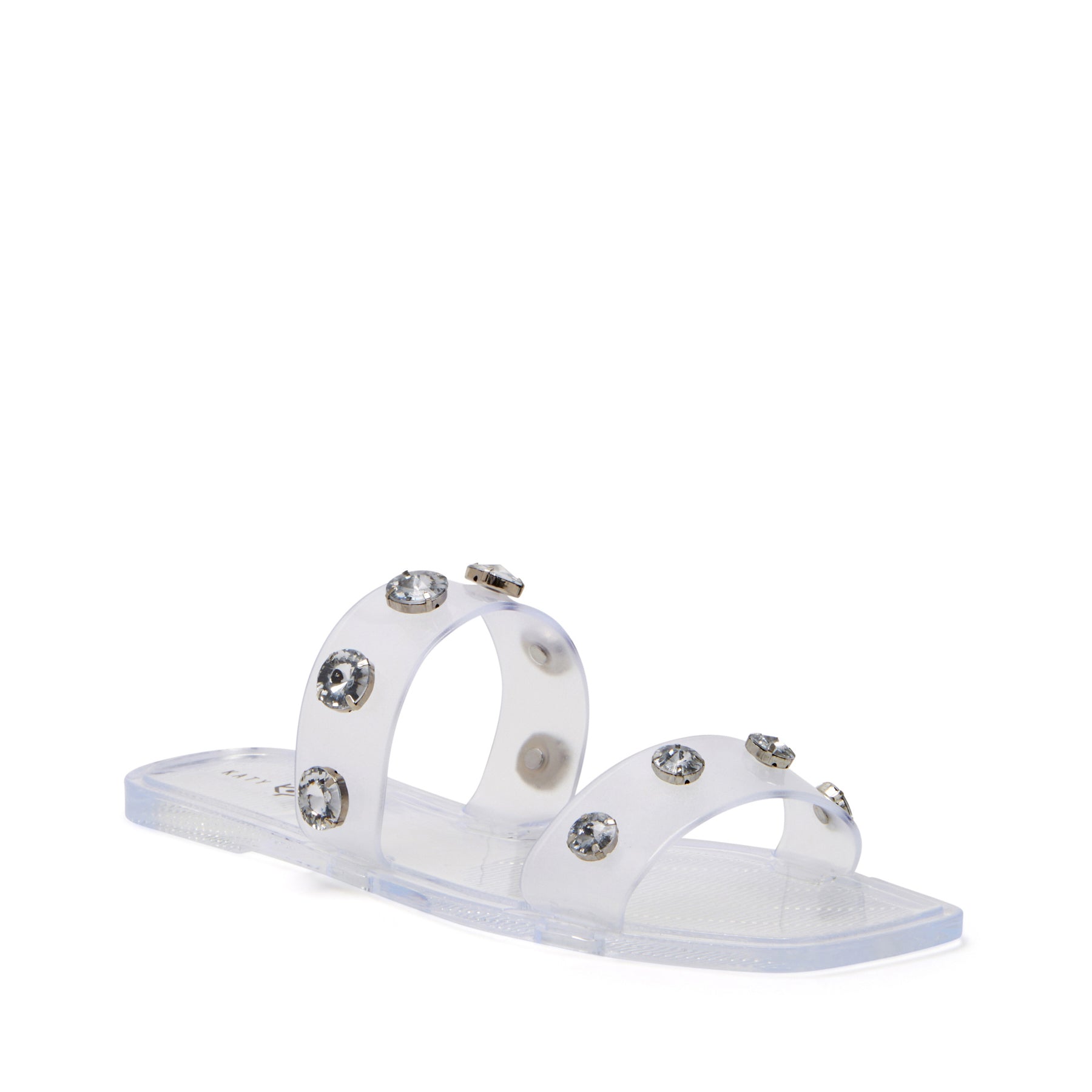 Clear embellished sandals cheap