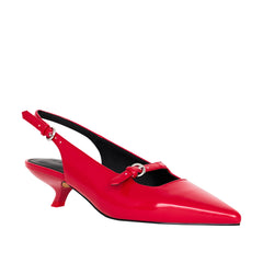 THE MICRO HEEL SLING BACK red 